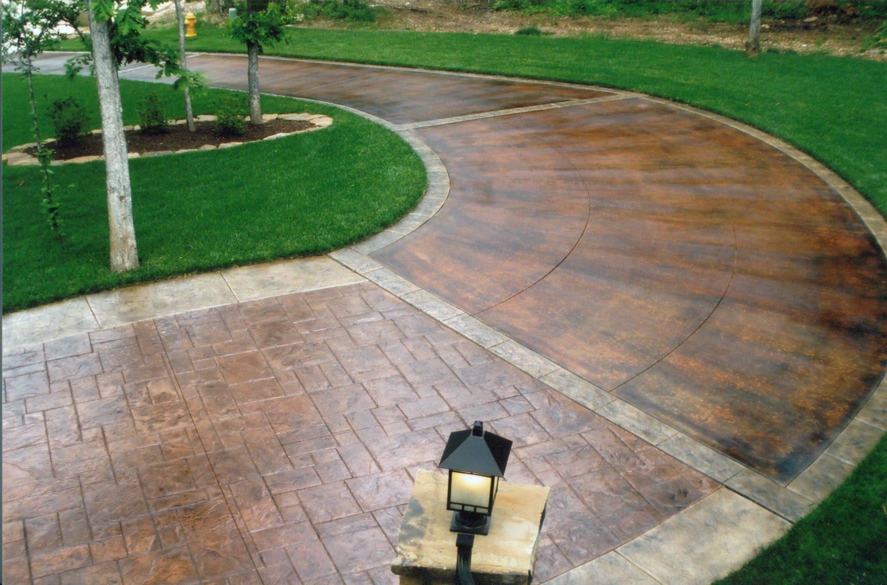 Scoring and staining concrete idea Concrete, Concrete contractor, Patio